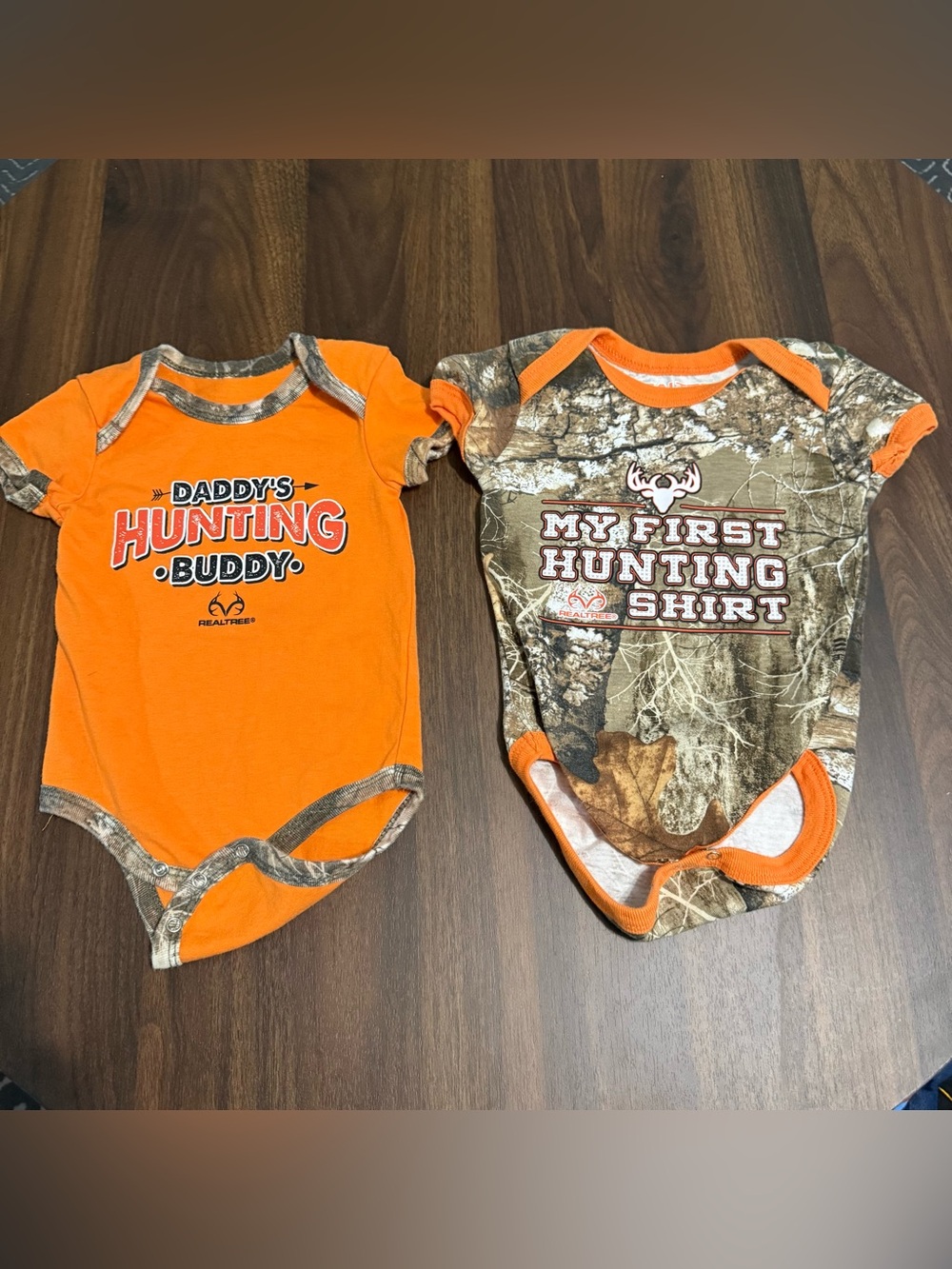Baby boy realtree hunting onesie set